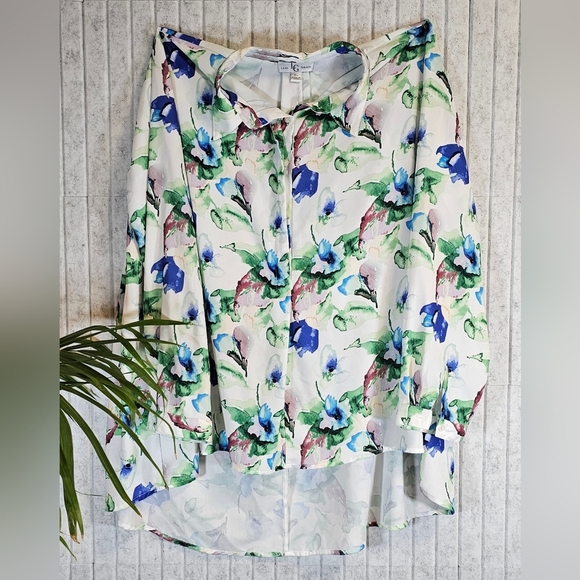 Lena Gabrielle Watercolor Floral Blouse Extra Large - Picture 1 of 2